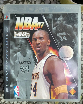 PS3 游戲 NBA07 科比 港版英文 盤面微痕 箱說齊全11295