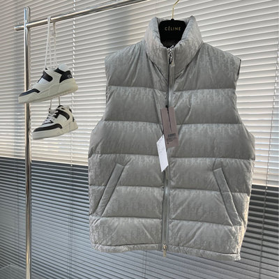 『名品站』Dior休閒外套 英倫風型男立領外套 原單大牌 專櫃精品印花羽絨馬甲白鵝絨背心夾克9AT747