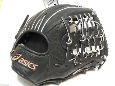 貳拾肆棒球--限定品！日本帶回Asics硬式特別訂製外野手套/黑