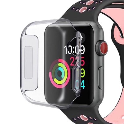 【◕‿◕】現貨蘋果手錶超薄全包透明軟殼 保護殼 Apple watch 5/4 防汗水  40mm 44mm矽膠保護套