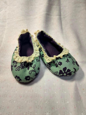 手工蕾絲邊嬰兒布鞋 嬰兒鞋 手工鞋 彌月禮物