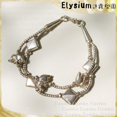Elysium‧迷霧樂園 泰國 清邁‧ 方塊和大象 手工925銀 手鍊/手環