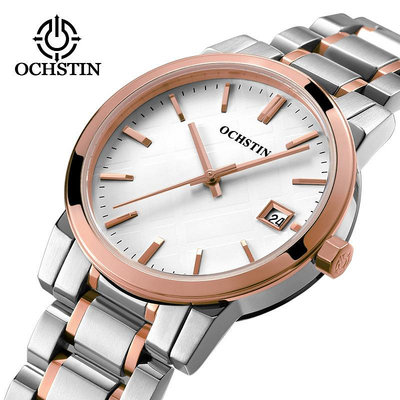 手錶男 OCHSTIN 品牌女錶超薄時尚優雅日本機芯實心精鋼錶帶女手錶6009A