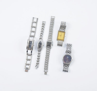 《玖隆蕭松和 挖寶網F》A倉 GUESS / BIBA ORIENT 羅馬字 日期 簡約款 手錶 腕錶 共 5入 (14426)