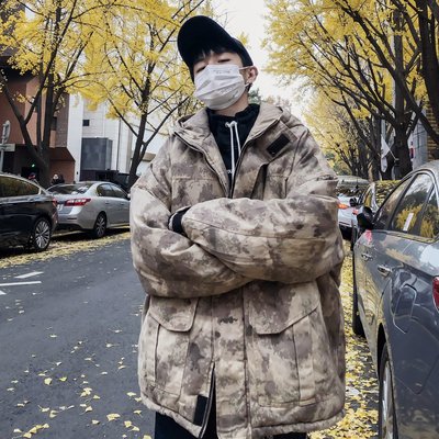 FINDSENSE品牌 秋冬季 新款 韓國 嘻哈純色 個性 加厚 運動 棉衣 寬鬆顯瘦 外套  時尚 潮流上衣