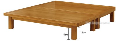 【N D Furniture】台南在地家具-紐松實木木心板貼實木皮床底6尺雙人床底/雙人加大實木床底BS