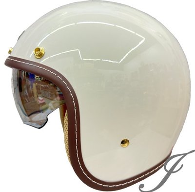 《JAP》GP-5 339A 精裝版 超輕量騎士帽 奶油白 安全帽 內鏡片