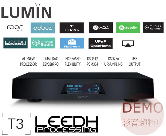 ㊑DEMO影音超特店㍿香港LUMIN T3 網路串流播放機代理商公司貨| Yahoo