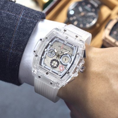 熱銷 手錶腕錶PINTIME/品時直播新款跨境外貿男士手錶多功能透明手錶男支持