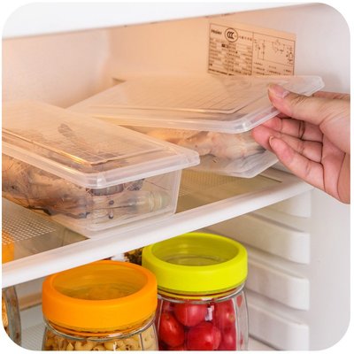 品如衣櫃 置物架 调料盒 居家家 廚房長方形冰箱瀝水保鮮盒 塑料食物水果冷凍收納盒密封盒