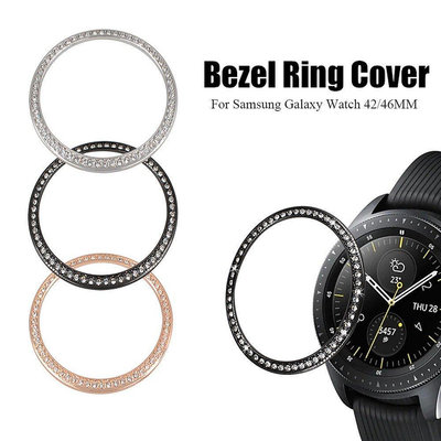 熱銷 三星手錶表圈 Galaxy Watch 46mm/42mm屏幕保護鑲鑽錶殼 Gear S3/S4時尚手錶框 刻度鋼
