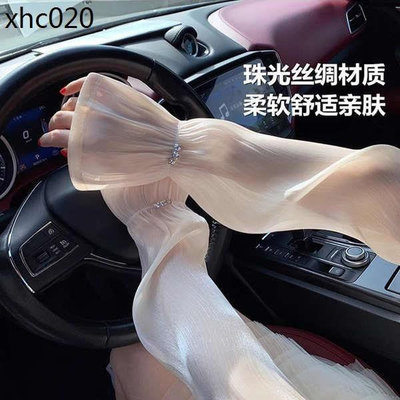 冰絲防晒袖套女夏季薄款蕾絲冰袖防紫外線護手臂袖子開車寬鬆套袖