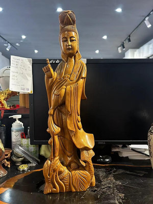 日本回流 木雕觀音像 品相尺寸見圖 結緣價免運