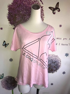 le coq sportif 公雞牌粉色水鑽上衣(A34)
