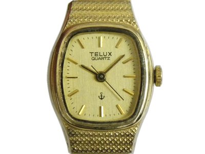 [專業] 女錶 [TELUX 708-9201] 鐵力士 方型女錶/石英錶 [金色面]/時尚錶