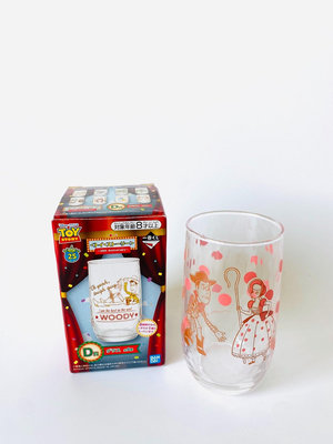 【二手】日本中古 玩具總動員胡迪玻璃杯 粉色波點錘紋玻璃杯 代品 回流 瓷器 擺件【佟掌櫃】-3834