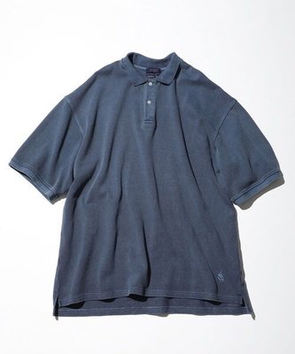 NAUTICA Pigment Dyed “TOO HEAVY” S/S Polo Shirt L cityboy 洗舊