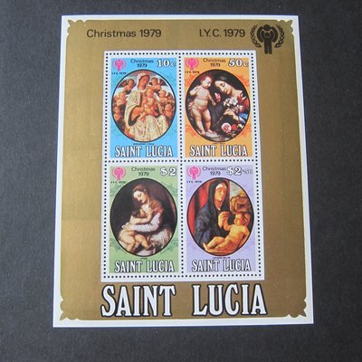 【雲品3】聖盧西亞St Lucia 1979 Sc 486a Christmas Religion set MNH庫號#AR4 60988