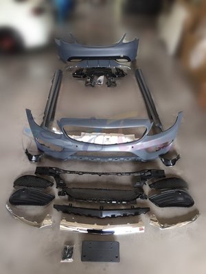 『塔菈』2015年 賓士 W205 AMG 樣式 PP材質 全車套件 前保桿 側裙 後保桿 含配件 (不含尾飾管)