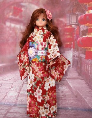小禎ㄟ雜貨 莉卡娃娃服飾配件組 館主手製 莉卡和服 浴衣 娃娃和服 春天祭典 ( 薇琪 小布 可穿)
