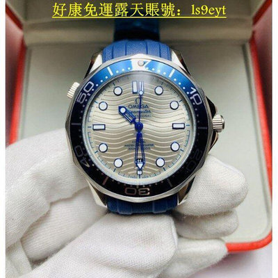 好康歐米茄OMEGA全新海馬300米潛水錶210.30.42.20.06.001腕錶 藍色陶瓷表圈高級鐵灰色表面