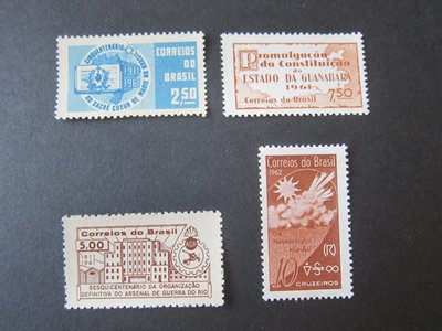 【雲品10】巴西Brazil 1961 Sc 916-7,924,936 set MH 庫號#B517 64760