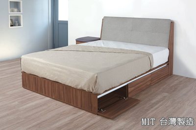 【萊夫家居】HJS-420-1B：系統3.5尺貓抓皮單人床【台中家具】床頭片+收納床底 低甲醛E1系統板 台灣製造