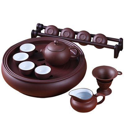 功夫茶具套裝現代紫砂茶具泡茶茶杯茶壺茶盤套裝整套陶瓷簡約家用