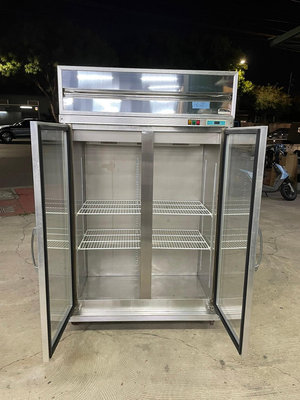 [年強二手傢俱] 雙門玻璃冰箱 冷藏展示冰箱 110V 營業用冰箱 電器保固3個月 31225151