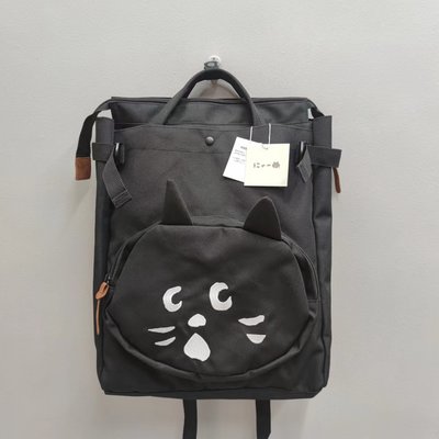 【熱賣精選】日本net可愛驚訝貓雙肩包NYA刺繡背包學生書包大容量旅行包戶外