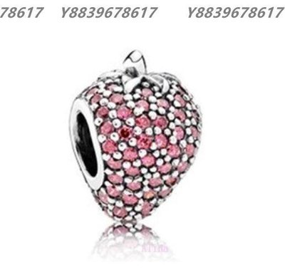 美國代購Pandora 潘朵拉 新款 鑲鑽草莓串珠 925純銀 Charms
