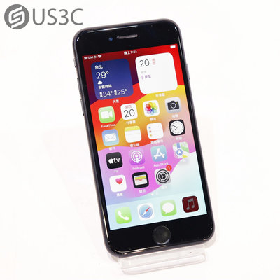 【US3C-青海店】【一元起標】台灣公司貨 Apple iPhone SE 3 128G 午夜色 4.7吋 Touch ID 廣角鏡頭 二手手機