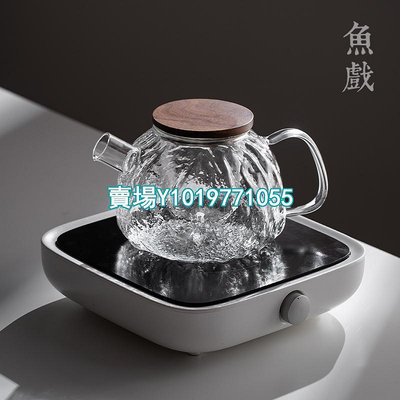 耐高溫錘紋玻璃泡茶壺茶水分離過濾大容量日式辦公室煮茶壺 茶具 茶配件 茶杯【真棒紫砂】