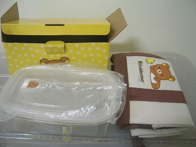 【djcodetw-BOX2】拉拉熊玻璃保鮮盒+保溫袋(全新)