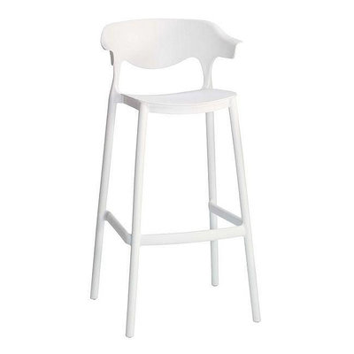 【SA900-3】PP製白色造型吧椅