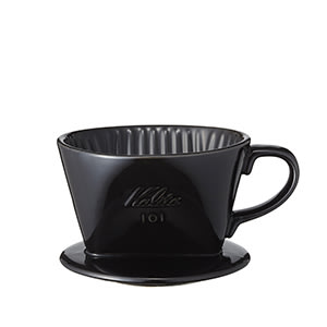 南美龐老爹咖啡 Kalita 101 扇形 陶瓷濾杯1~2人份 3孔(咖啡色)日本製、黑色 包含 100張日本原裝濾紙