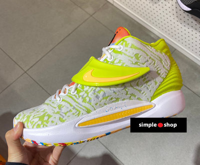 【Simple Shop】NIKE KD14 EP XDR 籃球鞋 耐磨底 KD球鞋 白螢光 男款 CZ0170-101