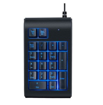 【包大人 D732】爆款USB有線鍵盤發光數字鍵盤機械手感RGB背光單手鍵盤