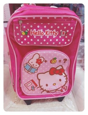♥小花凱蒂日本精品♥Hello Kitty粉紅拉桿可背多功能書包拉桿後背包拖拉式輕鬆好拖拉包特價60001801