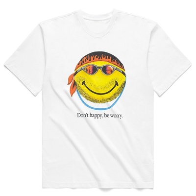 【全新】SMILEY DON'T HAPPY, BE WORRY T-SHIRT 笑臉地球純棉T恤 可開發票