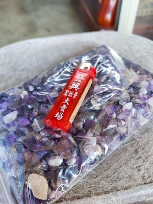 佳賀藝品 WAAS 天然紫水晶碎石 淺紫 一標1000公克 (粗)