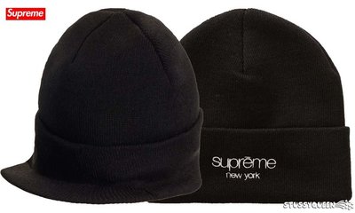 【超搶手】全新正品 2019 最新 Supreme Radar Beanie 帽簷 保暖 反摺 毛帽 黑色