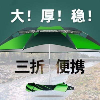 2021年新款釣傘釣魚傘三折疊便攜超輕萬向調節支架垂釣用的雨傘