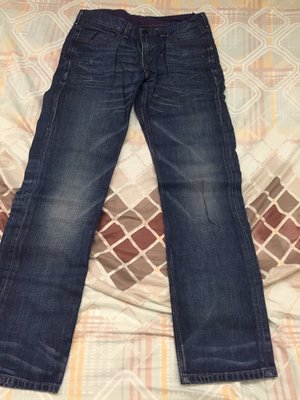 Levi's levis 522 W32 L32 黑標深藍刷紋低腰牛仔褲