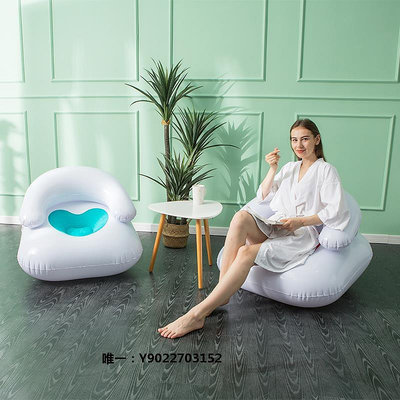沙發床新款成人充氣植絨懶人沙發球形可折疊沙發床休閑戶外凳單人座椅充氣沙發