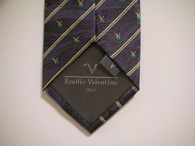 全新 [ V ] Emilio Valentino ITALY 絲滑光澤 V LOGO 男仕款領帶單條