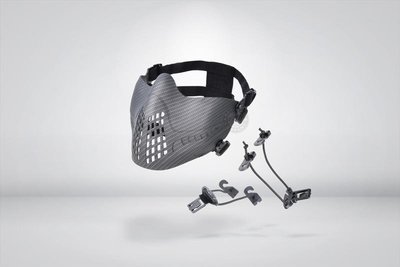 [01] 羅賓漢 硬殼 護嘴 面罩 碳纖維 Carbon( 口罩半臉面罩重機腳踏車防毒面具防護罩頭套舞會派對萬聖節
