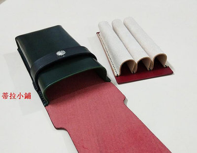 筆袋筆袋植鞣頭層牛皮手工制作鋼筆收納包真皮三支裝筆袋定制