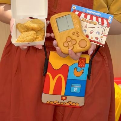愛優殼配件 麥當勞帆布包 游戲機袋子包韓版可愛少女斜挎包女小包包