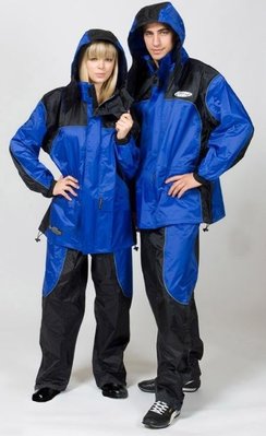 《JAP》天龍牌 F1 機車型風雨衣 藍色 二件式套裝雨衣